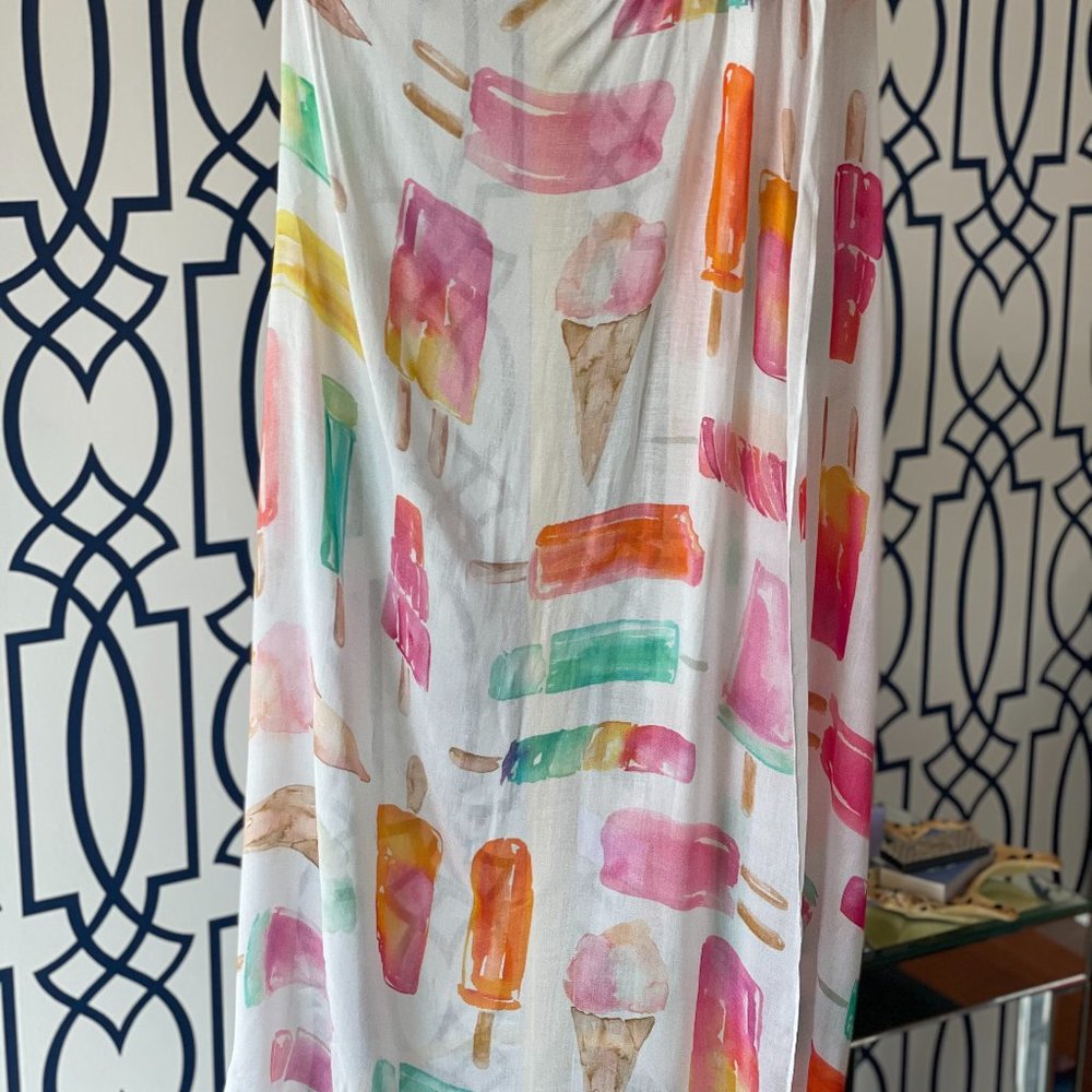 NWT Kate Spade Ice Cream print scarf